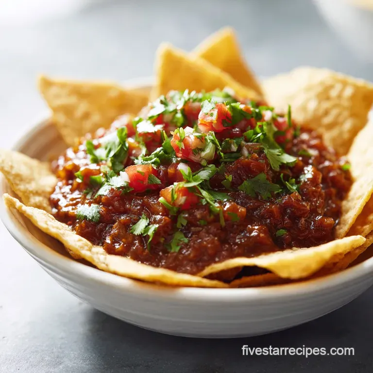 Glistening chipotle peppers in a dark, glossy adobo sauce, artfully spooned over a bed of creamy polenta. A vibrant and fl...