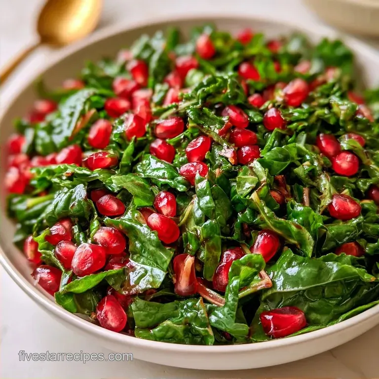 Balsamic Kale Pomegranate Salad