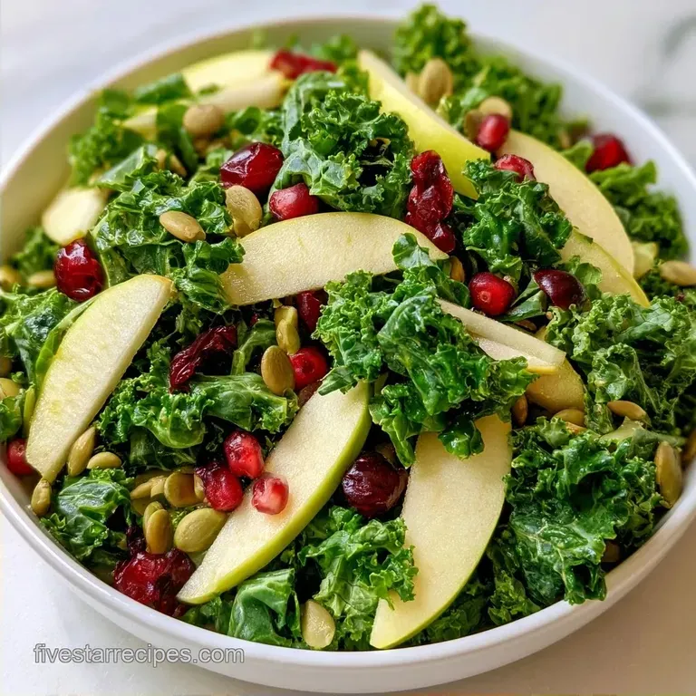 Kale Pumpkin Seed Salad with Crisp Apples