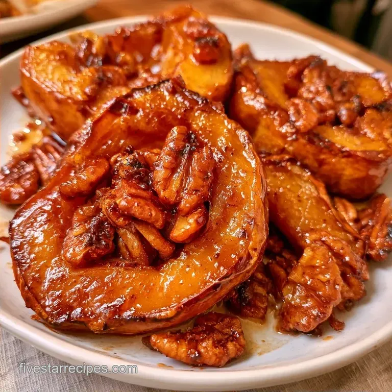 Roasted Maple Pecan Acorn Squash
