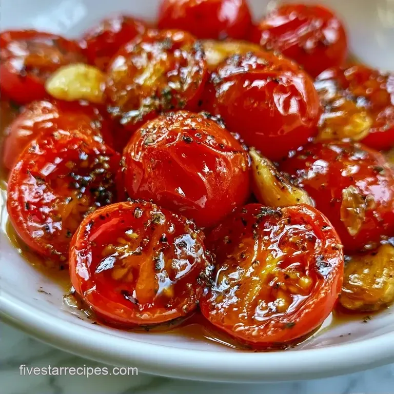 Oven Roasted Cherry Tomatoes with Balsamic Vinegar