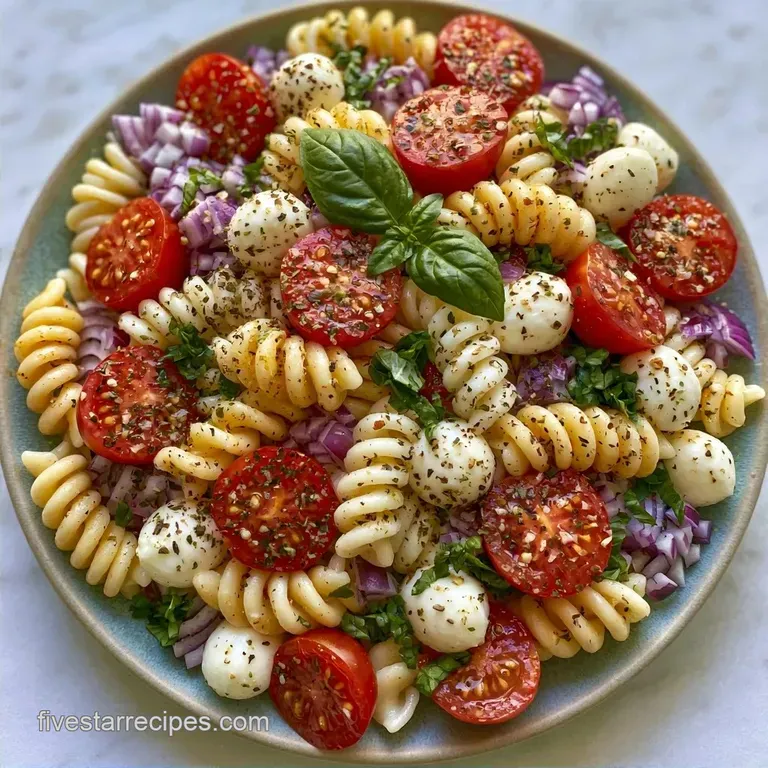 Pasta Cherry Tomato Salad with Mozzarella