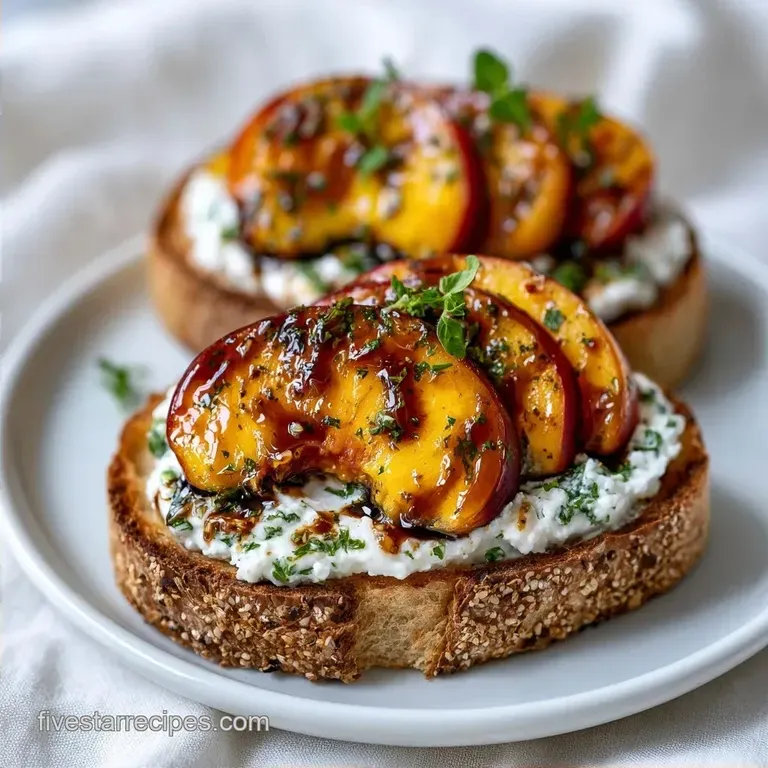 Peach Balsamic Appetizer: Summer Bruschetta