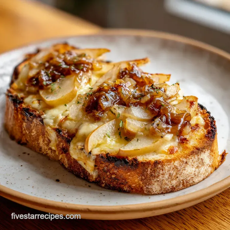 Pear Apple Grilled Cheese with Caramelized Onions