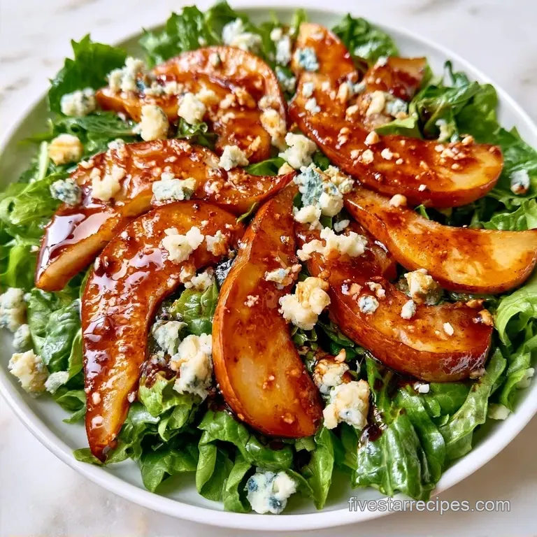Pear Blue Cheese Salad with Balsamic Vinaigrette