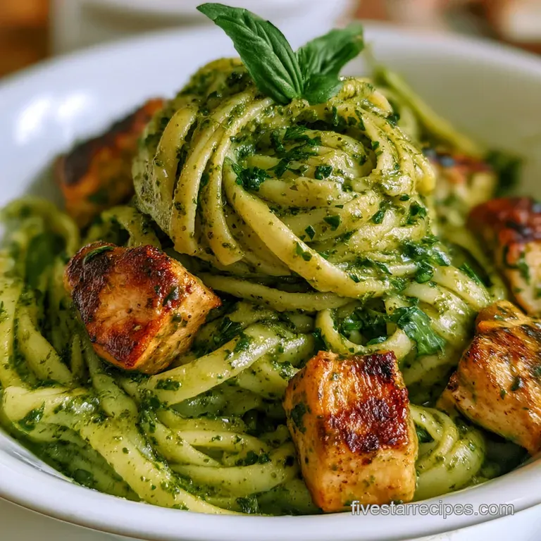 Pesto Chicken Pasta: Creamy and Golden