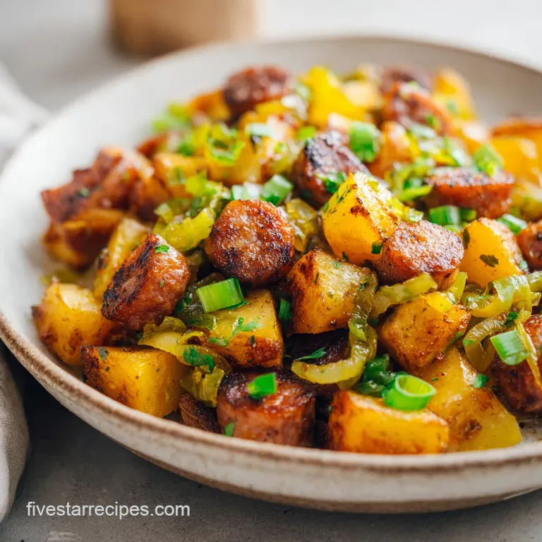 Sausage Potato Leek Hash Recipe with Dijon
