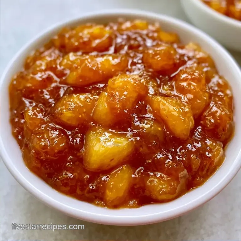 Low-Sugar Savory Peach Chutney: Tangy and Bold