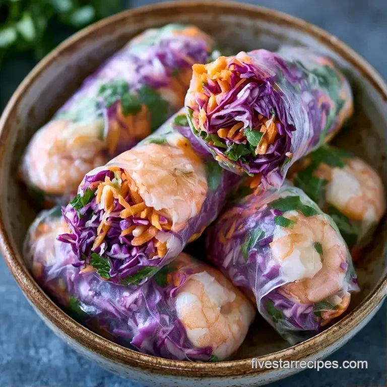 Sliced translucent rolls arranged neatly on a slate platter with a small bowl of golden peanut dipping sauce.