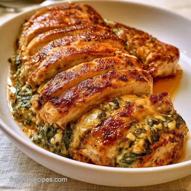 Pan-Seared Spinach Feta Stuffed Chicken