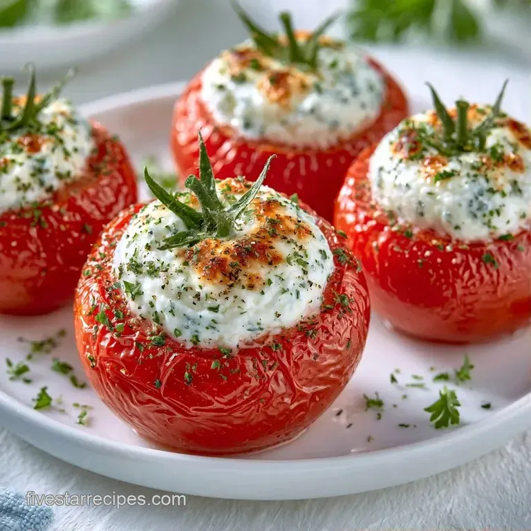 Tiny red globes filled with snowy white cheese arranged neatly on a slate board with a drizzle of olive oil.