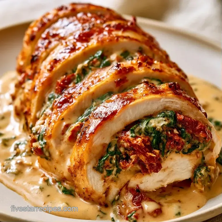 Sliced seared poultry breast resting on a smear of garlic puree, garnished with microgreens and a drizzle of pan sauce.