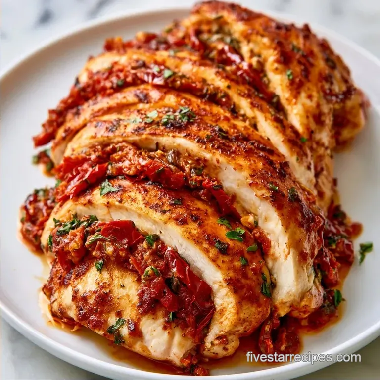 Pan-Seared Sun-Dried Tomato Stuffed Chicken