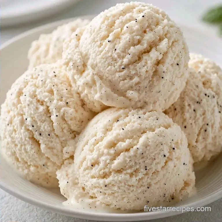 Rich and Dense Vanilla Bean Ice Cream