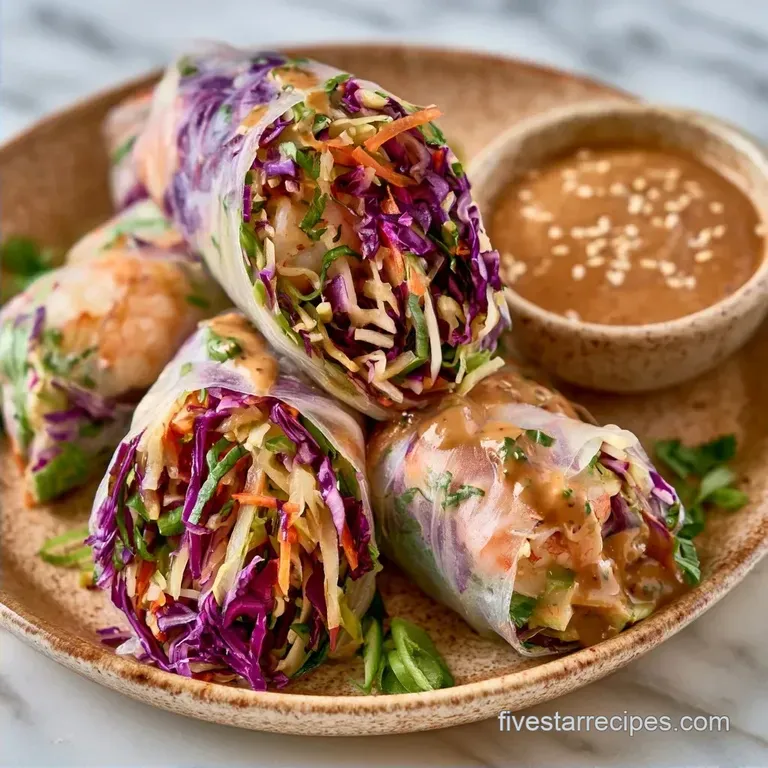 Vietnamese Shrimp Spring Rolls with Peanut Sauce